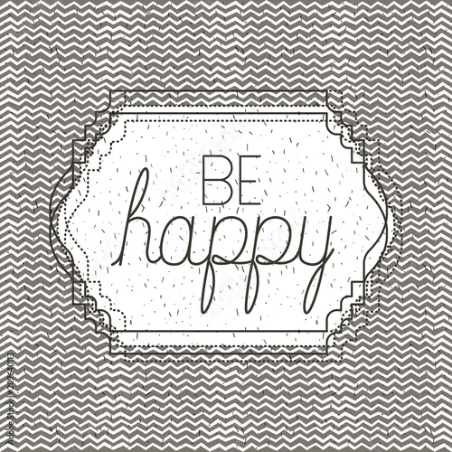 make it happy message with hand made font vector illustration design