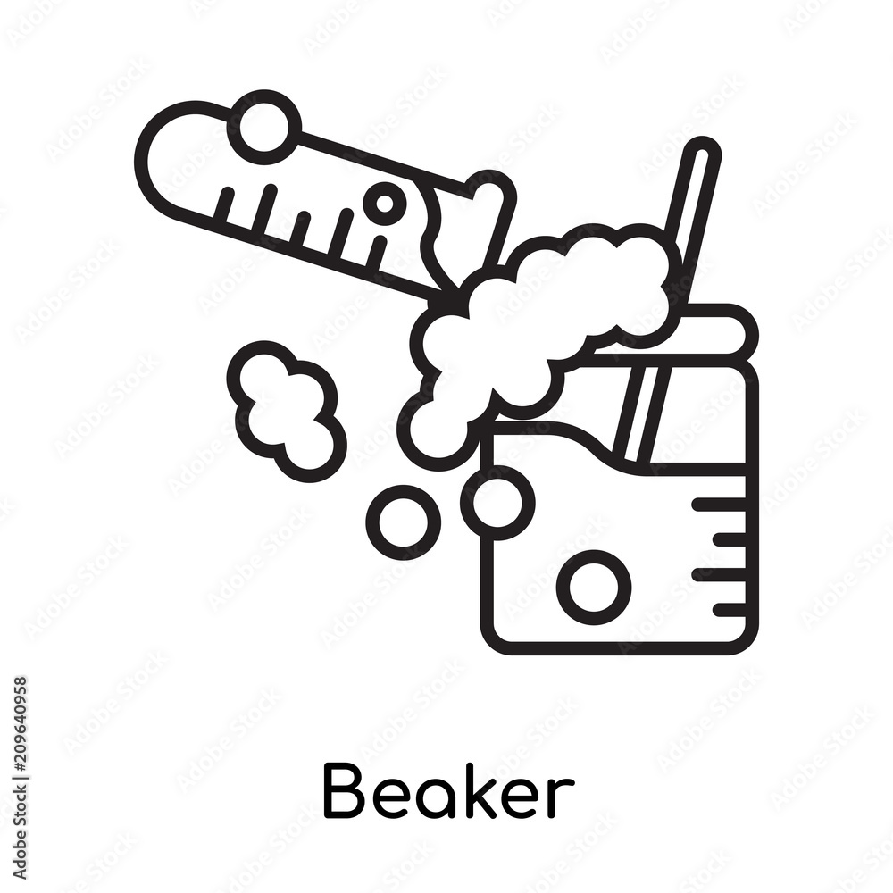 beaker icon vector