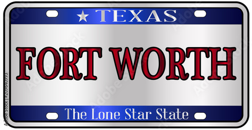 Fort Worth Texas License Plate