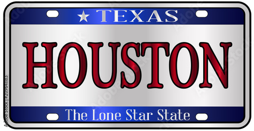 Houston Texas License Plate