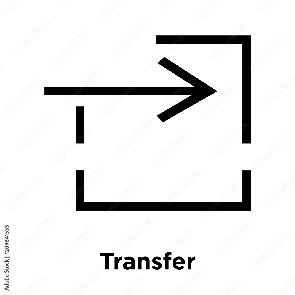 Transfer icon vector sign and symbol isolated on white background, Transfer logo concept Transfer icon vector sign and symbol isolated on white background, Transfer logo concept