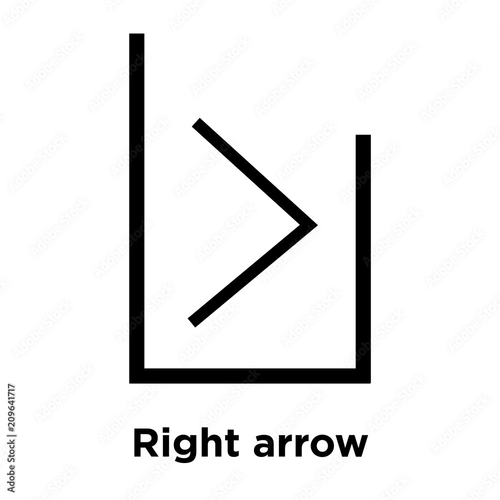Right arrow icon vector sign and symbol isolated on white background, Right arrow logo concept Right arrow icon vector sign and symbol isolated on white background, Right arrow logo concept