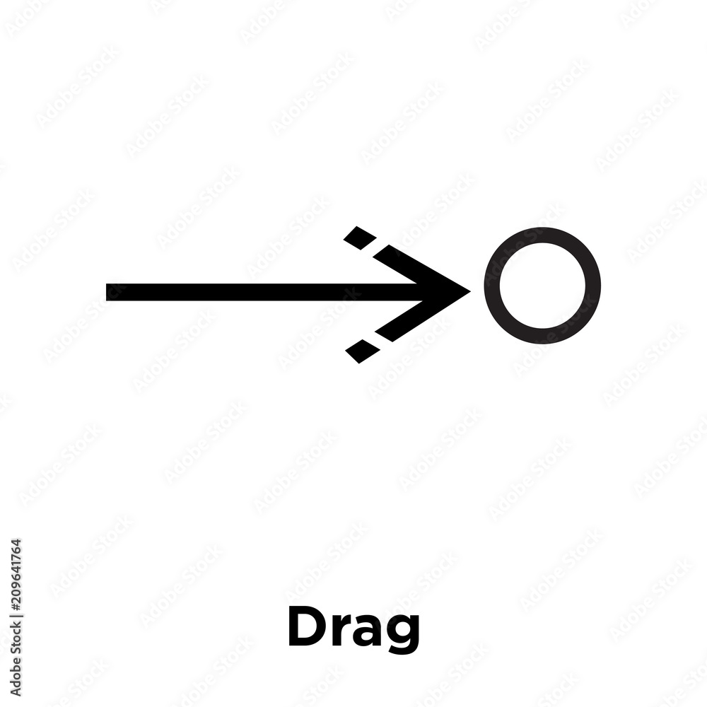Drag icon vector sign and symbol isolated on white background, Drag logo concept Drag icon vector sign and symbol isolated on white background, Drag logo concept