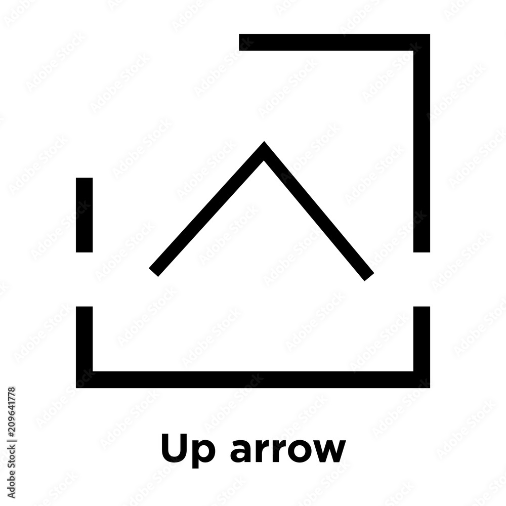 Up arrow icon vector sign and symbol isolated on white background, Up arrow logo concept Up arrow icon vector sign and symbol isolated on white background, Up arrow logo concept
