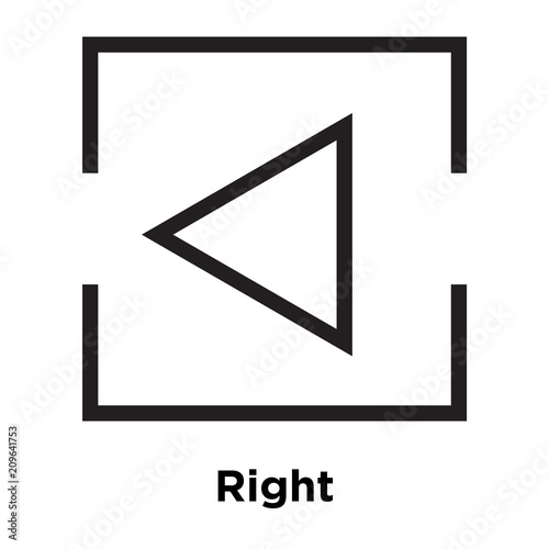 Right icon vector sign and symbol isolated on white background, Right logo concept Free Download Right icon vector sign and symbol isolated on white background, Right logo concept - GFXLoad