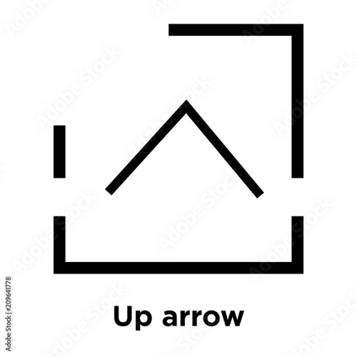 Up arrow icon vector sign and symbol isolated on white background, Up arrow logo concept