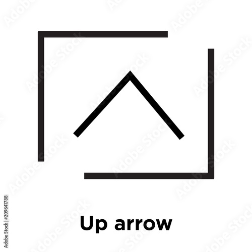 Up arrow icon vector sign and symbol isolated on white background, Up arrow logo concept