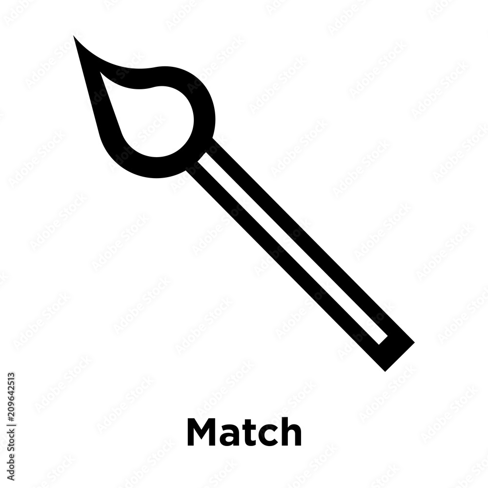 Match icon vector sign and symbol isolated on white background, Match logo concept, outline symbol, linear sign