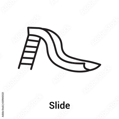 Slide icon vector sign and symbol isolated on white background, Slide logo concept, outline symbol, linear sign