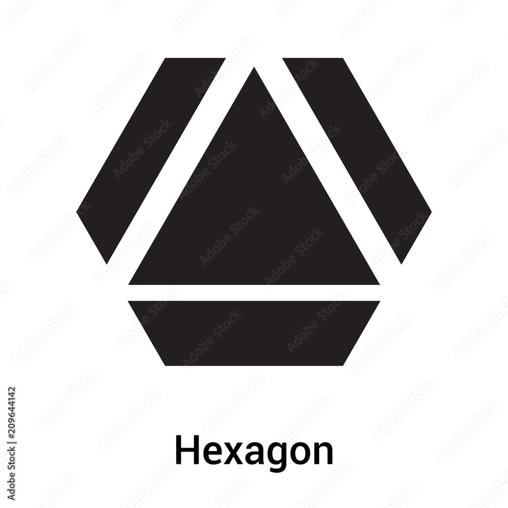 Hexagon icon vector sign and symbol isolated on white background