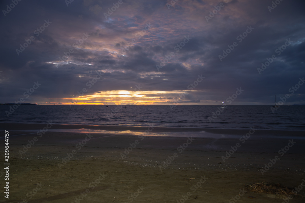 Sunset Wailoaloa beach
