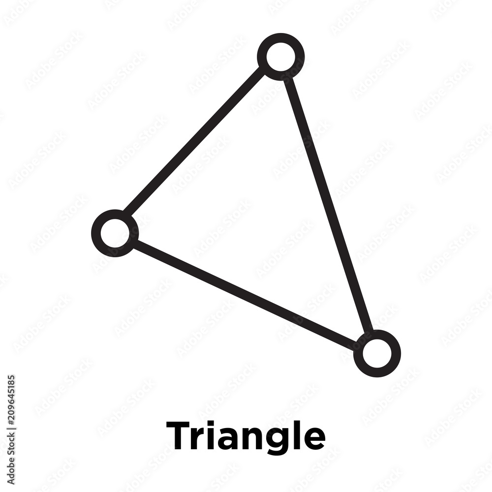 Triangle icon vector sign and symbol isolated on white background, Triangle logo concept, outline symbol, linear sign Triangle icon vector sign and symbol isolated on white background, Triangle logo concept, outline symbol, linear sign