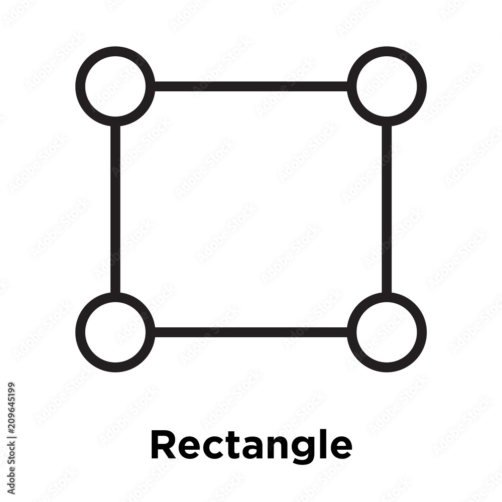 Rectangle icon vector sign and symbol isolated on white background, Rectangle logo concept, outline symbol, linear sign Rectangle icon vector sign and symbol isolated on white background, Rectangle logo concept, outline symbol, linear sign