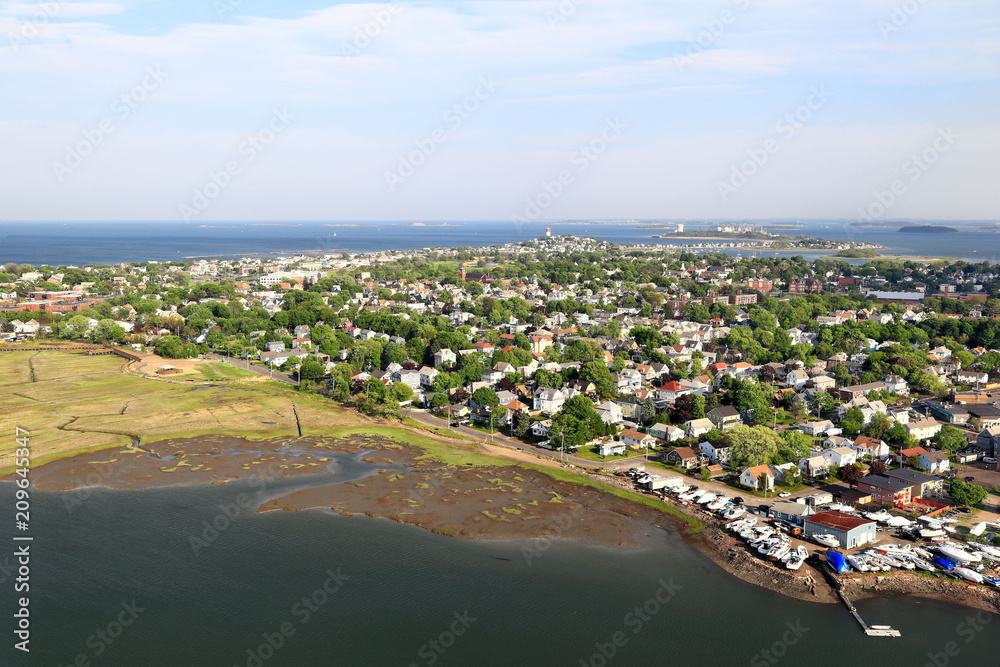     New England Coastline - Aerial View 