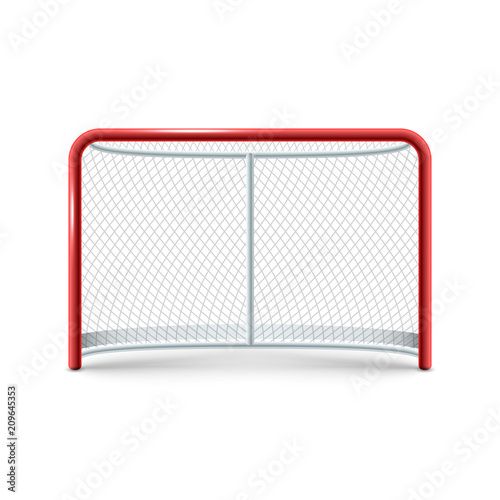 Realistic hockey gates icon on the white background. Vector eps 10