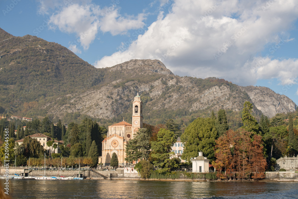 Church of San Lorenzo. Tremezzo, Lake Como, Italy, Europe. Stock Photo |  Adobe Stock