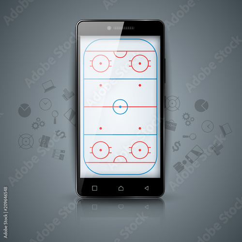 Hockey court. Sport temlate sport. Vector eps 10