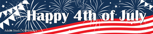 Independence day of the usa 4 th july banner