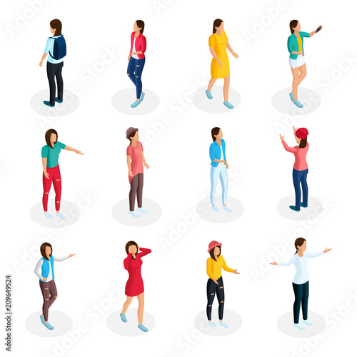 Isometric Teenagers Collection