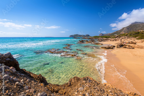 Fototapeta Naklejka Na Ścianę i Meble -  Beautiful Falassarna beach on Crete, Greece