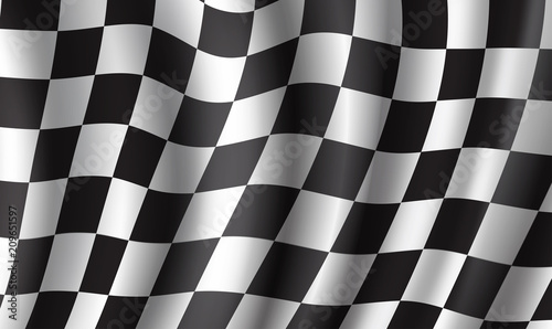 Racing flag 3d background for race sport design
