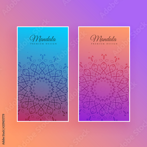 colorful mandala beautiful card design
