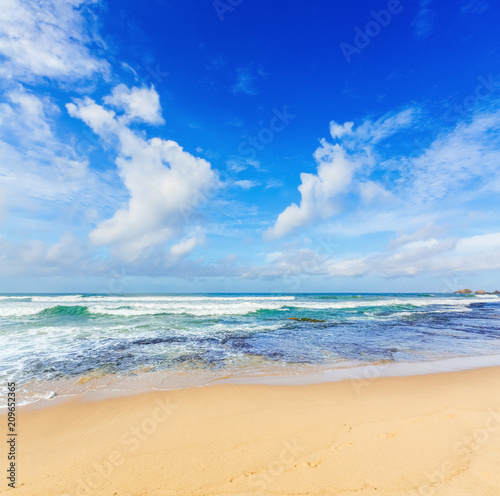 The Indian ocean landscape. Beautiful view of a sea