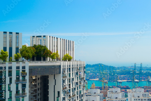 Photography Beautiful rooftop view from sky bridge