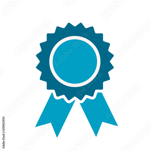 Award Ribbon Icon on white, stock vector illustration