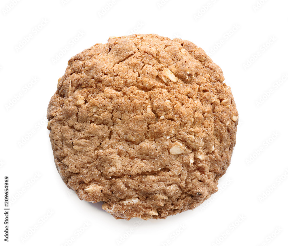 Delicious oatmeal cookie on white background Delicious oatmeal cookie on white background