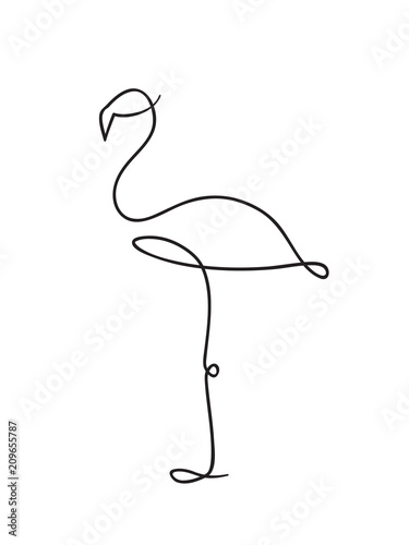 Flamingo line art