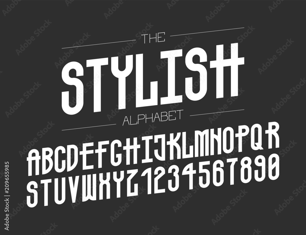 Fototapeta premium The modern line font for great headlines