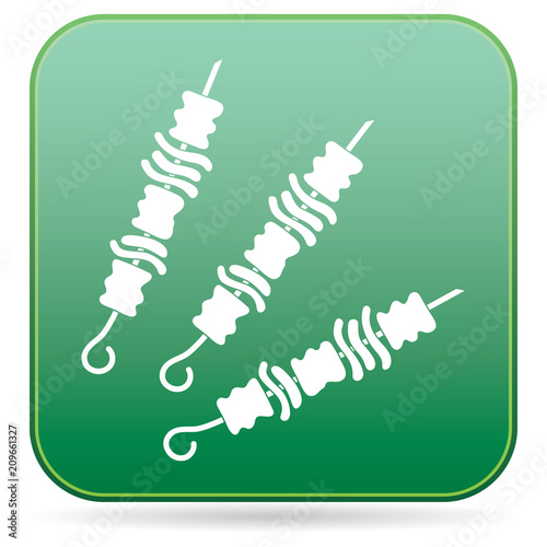 Grilled kebab icon
