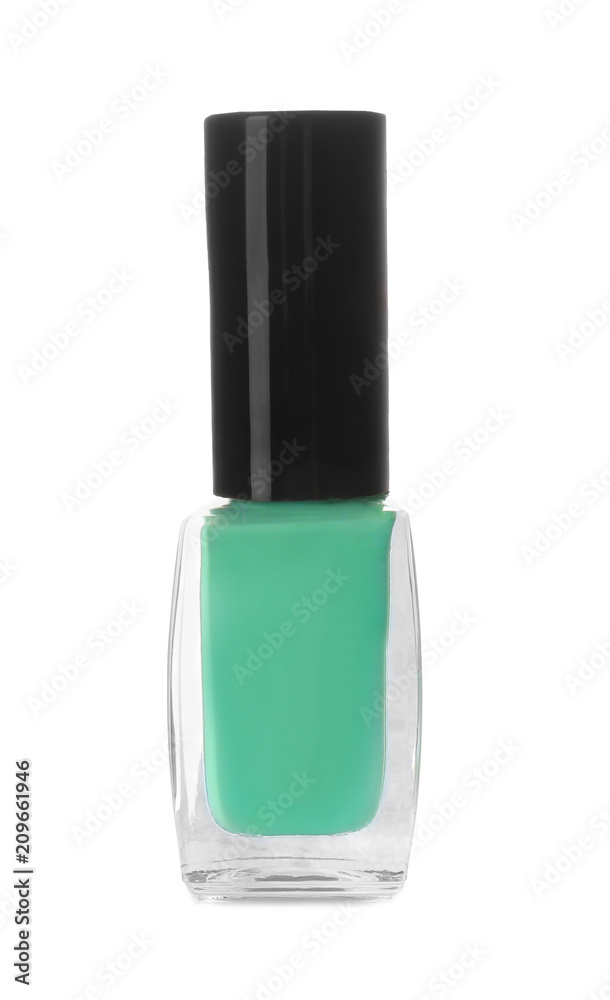 Bottle with nail polish on white background Bottle with nail polish on white background