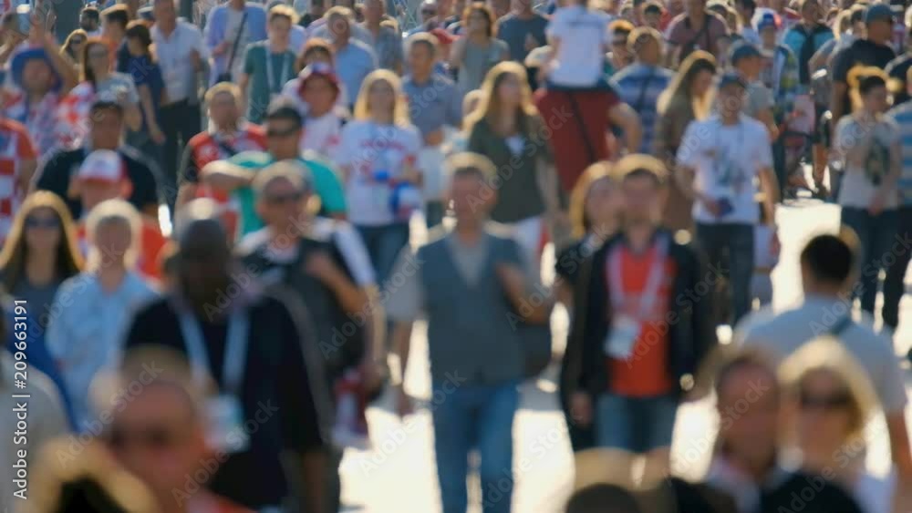 Crowd of people on the street. No recognizable faces Crowd of people on the street. No recognizable faces