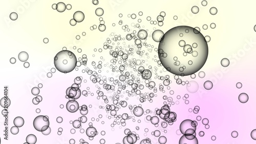 Realistic soap grey color bubbles with colored background- soap bubbles background 