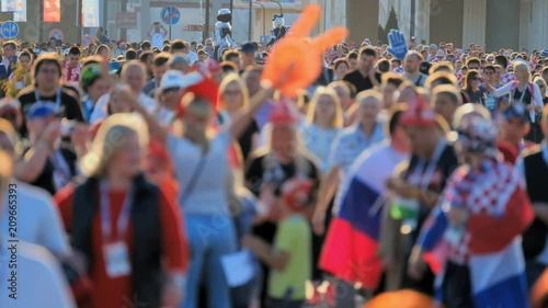 Wallpaper Mural Crowd of people on the street. No recognizable faces Torontodigital.ca