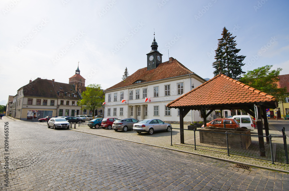 Impressive buildings in Reszel, Poland