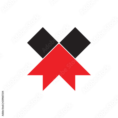 X letter with up arrow logo vector