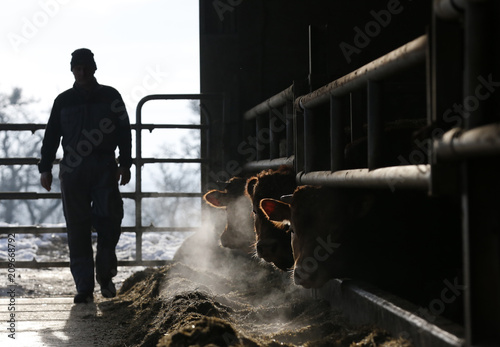 Agriculteur a la ferme