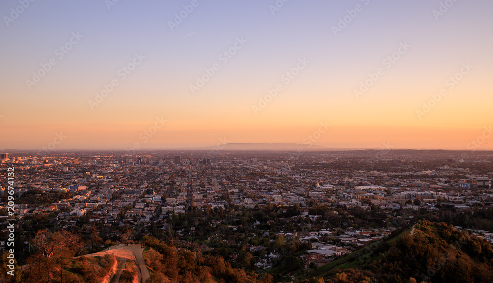 sunset griffith observatory