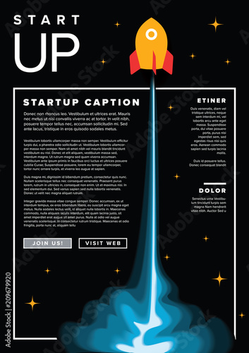 Startup infographic flyer template