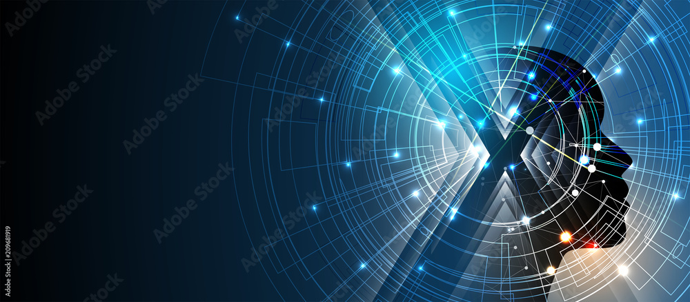 Artificial intelligence. Technology web background. Virtual concept Artificial intelligence. Technology web background. Virtual concept