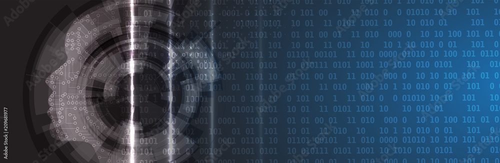 Obraz premium Artificial intelligence. Technology web background. Virtual concept