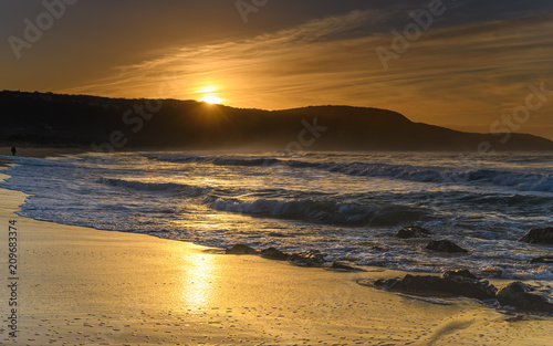 Golden Sun Rays Seascape