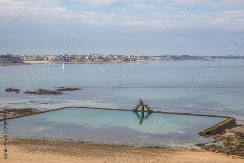 St Malo beach and public swimming pool, Brittany, France © Michael Evans
