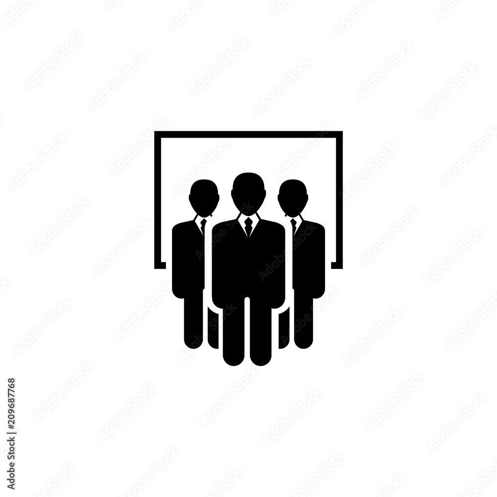 Team. Flat Vector Icon illustration. Simple black symbol on white background. Team sign design template for web and mobile UI element Team. Flat Vector Icon illustration. Simple black symbol on white background. Team sign design template for web and mobile UI element