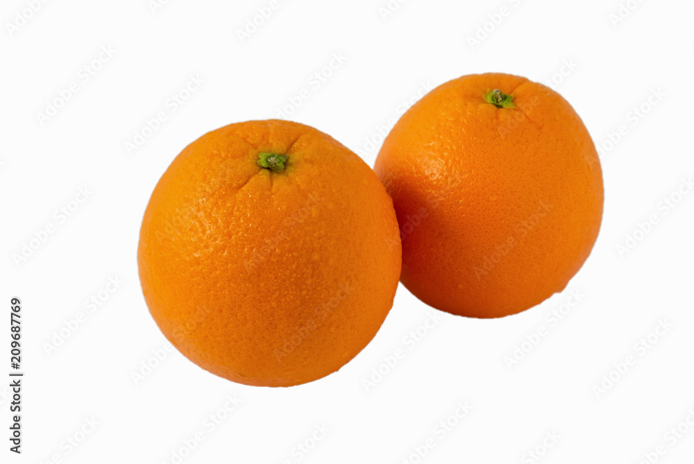 Fresh orange with droplet isolated on white background. Fresh orange with droplet isolated on white background.