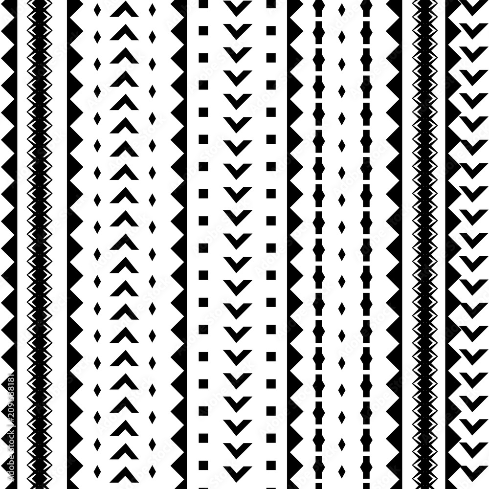 Geometric seamless pattern. Abstract line geometry decor wallpaper. Retro fabric design.