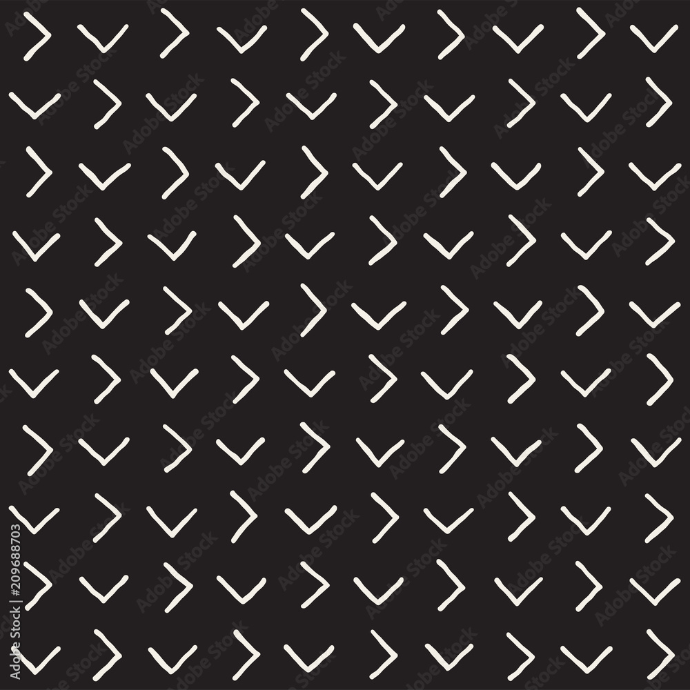 Hand drawn seamless pattern. Abstract geometric shapes background in black and white. Vector style grungy texture. Hand drawn seamless pattern. Abstract geometric shapes background in black and white. Vector style grungy texture.